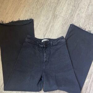 Zara wide legged jeans - size 4 / Navy